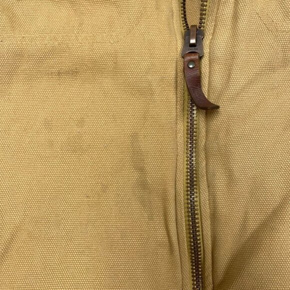 Woolrich Mens Sherpa Lined Canvas Vest XL Wheat Color Outdoor Workwear s013 - Picture 2 of 10